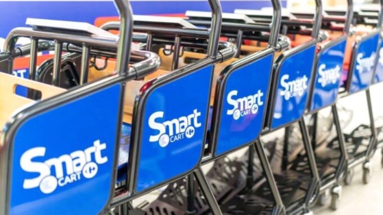 Cărucioare inteligente într-un supermarket de la Corbeanca, primul proiect experimental de acest tip în România