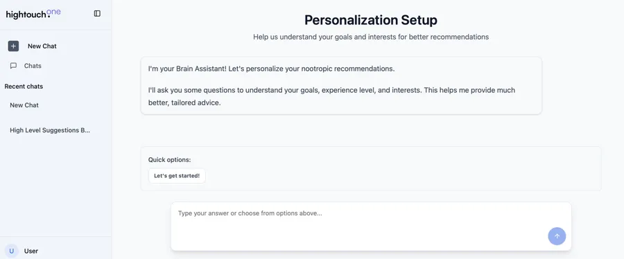 HighTouchOne lansează un asistent AI gratuit pentru recomandări de suplimente nootropice