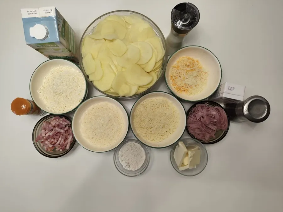 cartofi cu sunca gratinati