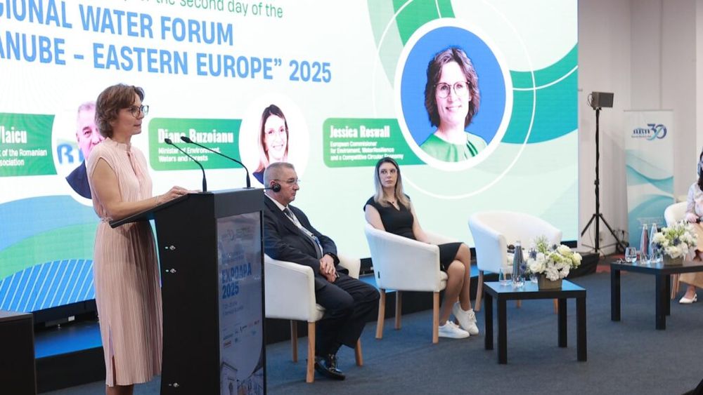 Comisarul european pentru Mediu, Jessika Roswall: „Europa este sub presiune din cauza apei. Analiza riscurilor climatice în România a arătat că 9 din 10 râuri ar urma să-și reducă debitul”