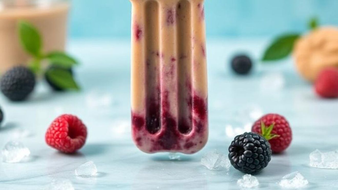 Rețeta verii pentru câini: Înghețată de casă cu unt de arahide și mure