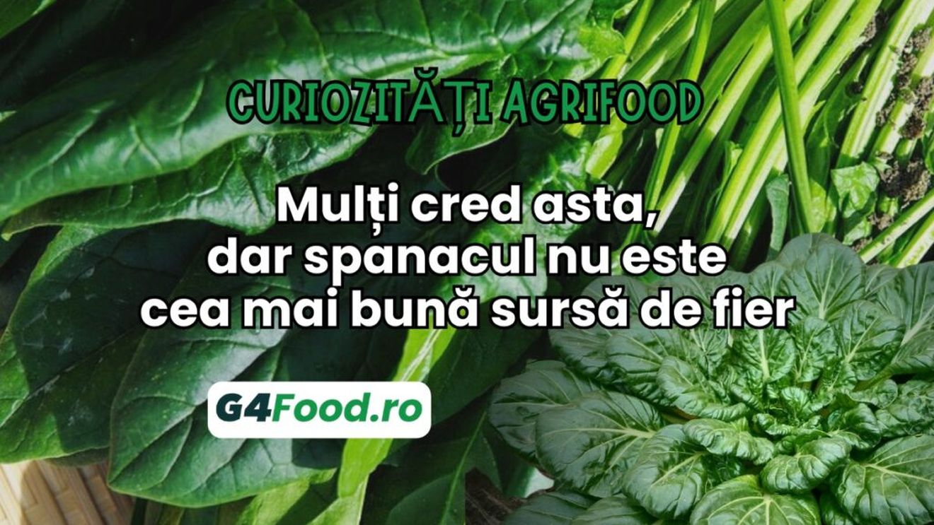 Curiozități agrifood - 15 iulie: Mulți cred asta, dar spanacul nu este cea mai bună sursă de fier