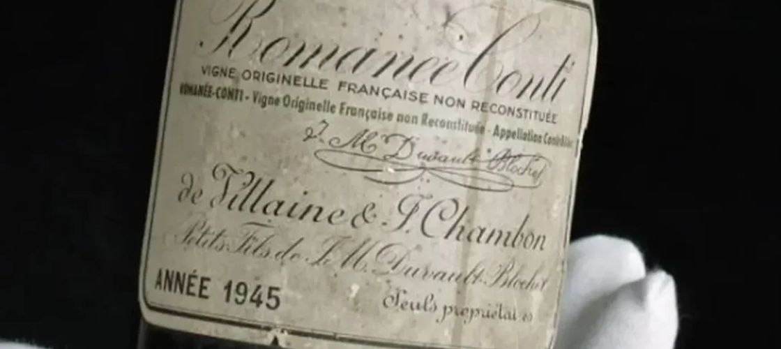 750.000 de euro pentru o sticlă de vin. Un Romanée-Conti din 1945 a stabilit un nou record la licitație