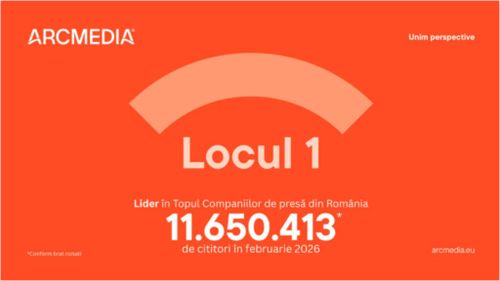 Locul 1. ARCMEDIA, liderul în presa online din România cu peste 11,6 milioane de cititori în luna februarie/ G4Food este parte a grupului ARCMEDIA