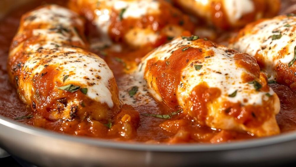 Piept de pui alla pizzaiola, un comfort food care înglobează perfect în el aromele verii și savoarea brânzei mozzarella
