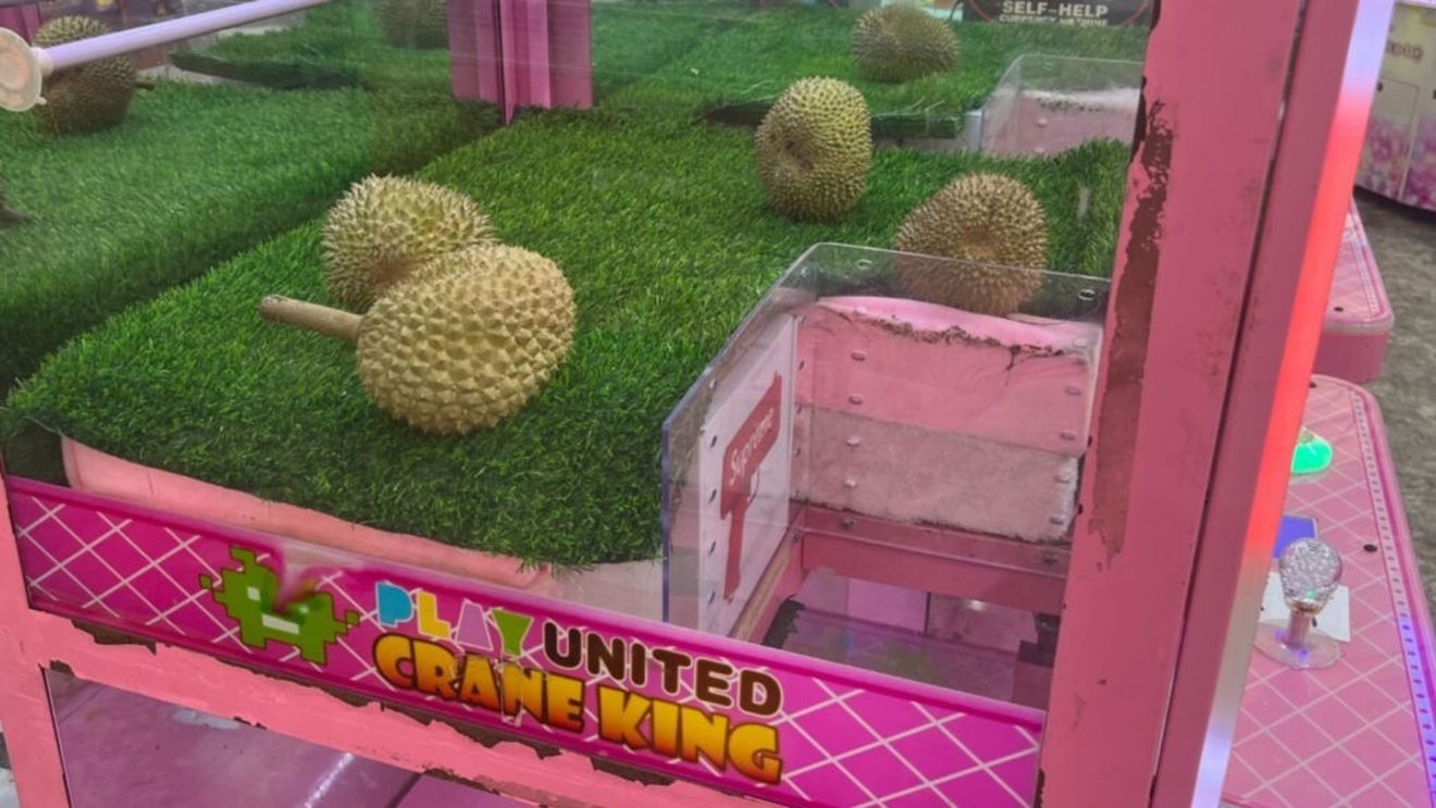 Aparatele cu gheară care conțin durian au apărut în Singapore, în plin sezon de recoltare