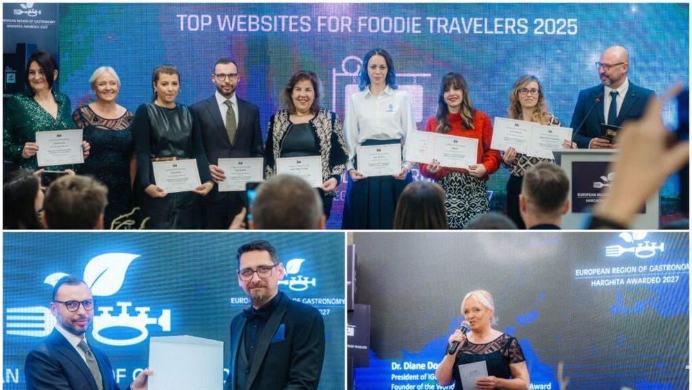 VIDEO | Harghita va fi Regiunea Gastronomică Europeană 2027/ Titlul a fost înmânat oficialităților locale la Miercurea Ciuc, în cadrul Galei Premiilor TWFT 2025/ Szabó Károly (Visit Harghita): „Noi am știut că suntem pregătiți și că trebuie să arătăm lumii ceea ce avem în județul Harghita”