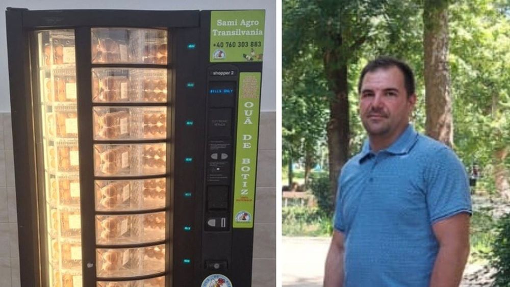 Un tânăr întors din diaspora vinde ouă la automat, în Satu Mare: „Iubesc pământul, așa că am revenit să muncesc în el”
