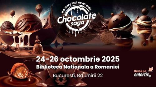 Chocolate Saga - revine la București a VII-a ediție a festivalului ciocolatei, între 24-26 octombrie, la Biblioteca Națională. Evenimentul prevede și ateliere interactive, inclusiv pentru copii