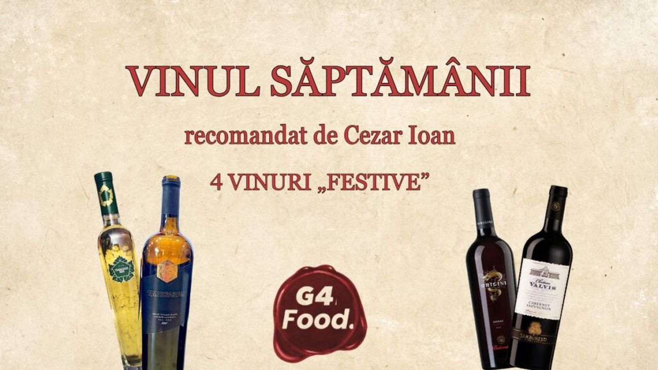 VIDEO | „Vinul săptămânii”: 4 vinuri premiate, perfecte pentru masa de Paște