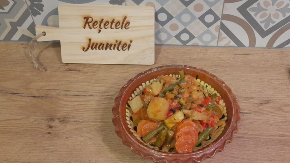 Rețetele Juanitei | Ghiveci călugăresc - o rețetă de post, un buchet de arome de legume de primăvară, cu mult usturoi și ceapă verde