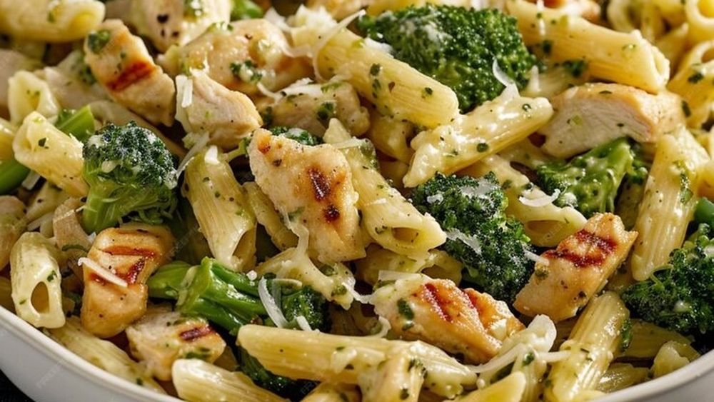 Pastele de vineri seara. Penne cu pui, broccoli și smântână. Cu mai multe variante de adaosuri aromatice