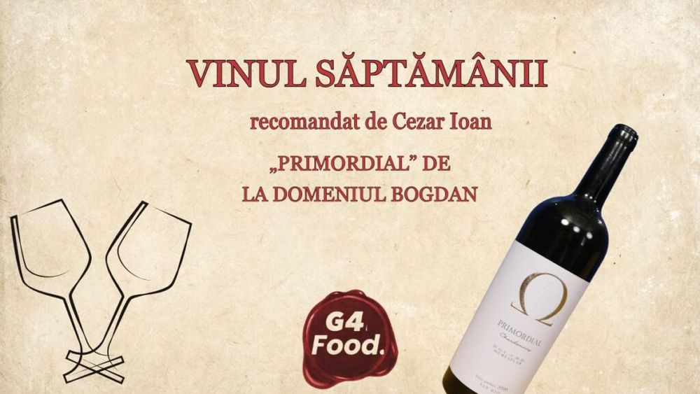 VIDEO | Vinul săptămânii: „Primordial” de la Domeniul Bogdan, un Chardonnay bio, savuros și sofisticat / Cezar Ioan: „Este un partener ideal pentru preparate rafinate, cum ar fi homarul. Sigur că îl puteți savura și lângă o porție de sărmăluțe”
