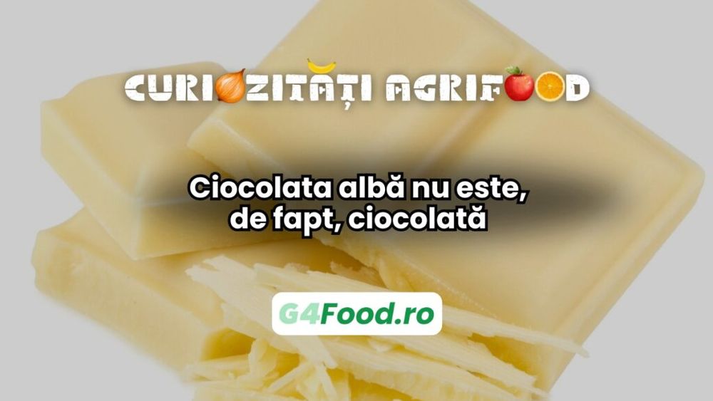 Curiozități agri-food 28 ianuarie: Ciocolata albă nu este, de fapt, ciocolată