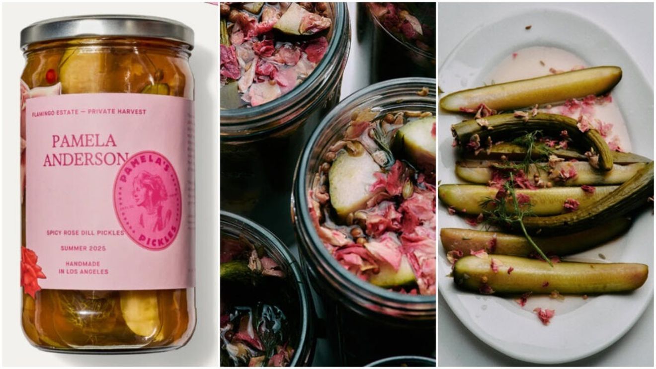 Murăturile sub marca „Pamela Anderson” se vând în SUA cu 38 de dolari/ De ce este prețul atât de piperat/ Vedeta a foslosit o rețetă de familie moștenită de la mătușa sa