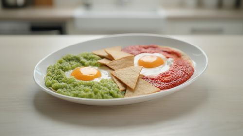 Ouă „divorțate”, un mic dejun clasic mexican, transformat în ceva mai aproape de gusturile europene