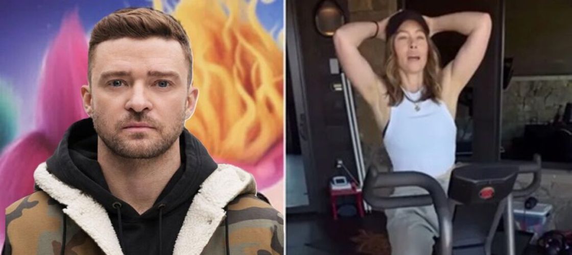 Justin Timberlake, glumă savuroasă după antrenamentul intens al soției sale: „Eu mănânc inele de ceapă în timp ce mă uit la ea”