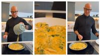 Frittata „dezordonată” a lui Stanley Tucci cu doar 3 ingrediente, gata în câteva minute /  Rețeta actorului a devenit virală pe Instagram.