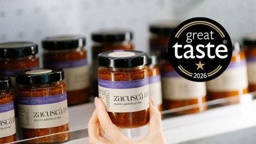 Premieră pentru România. O zacuscă românească primește o stea la Great Taste 2026 / Conține sturion, păstrăv și crap / „O rețetă profund locală, apreciată dincolo de spațiul cultural”