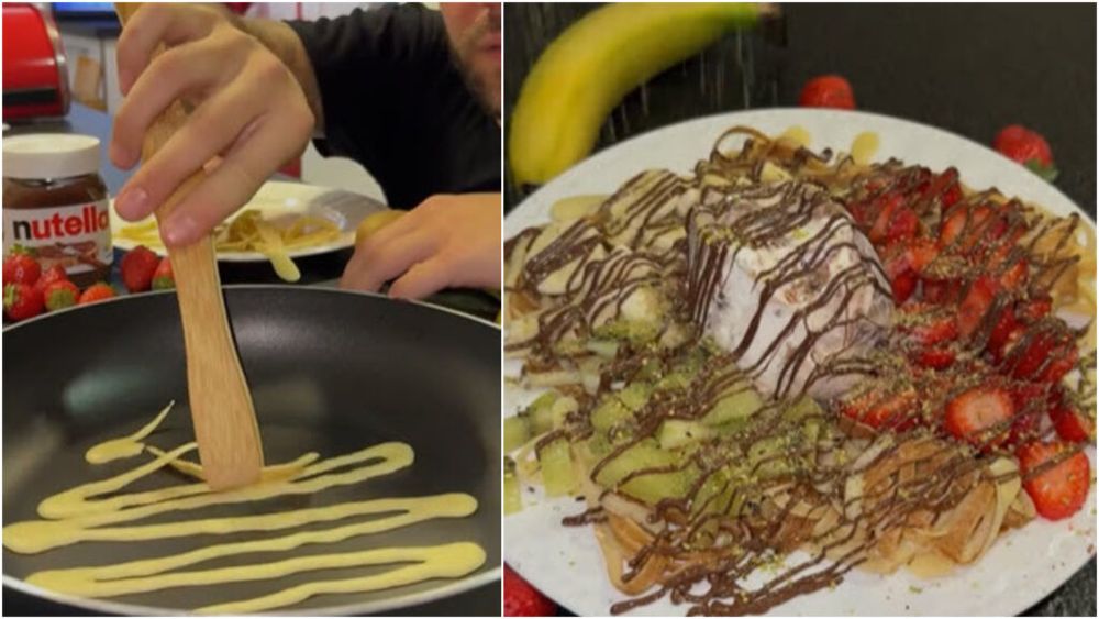 „Crepaguetis”- rețeta de clătite spaghete, o variantă rapidă și versatilă a acestui desert clasic