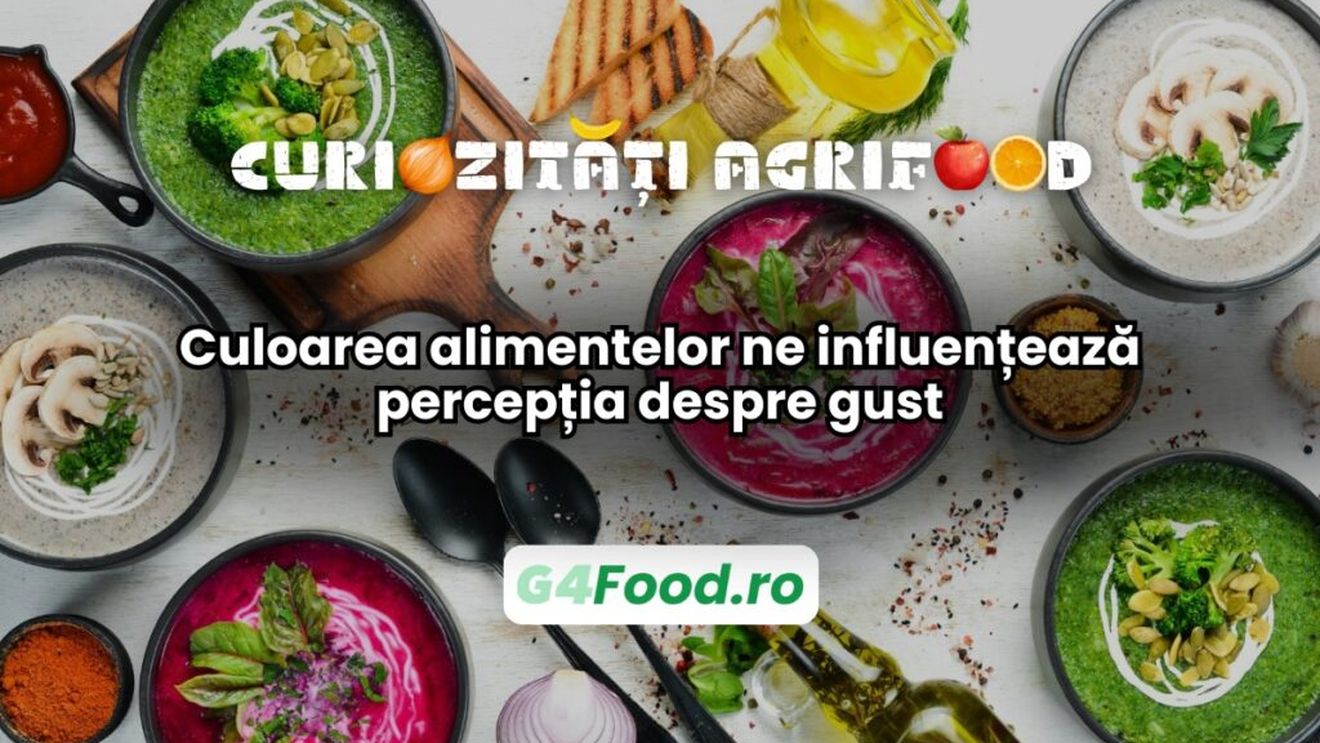 Curiozități agri-food 8 decembrie: Culoarea alimentelor ne influențează percepția gustului