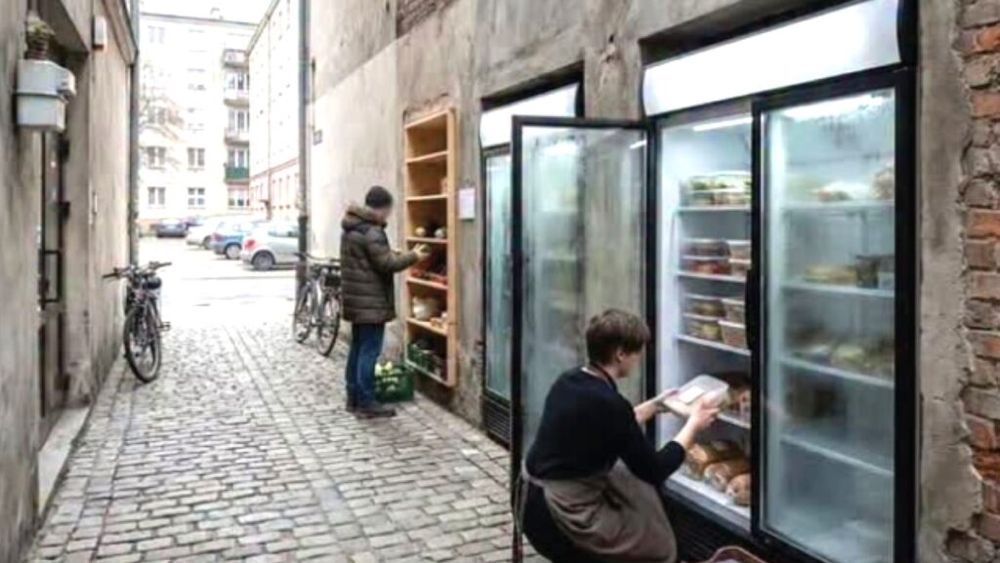 În Polonia au apărut frigidere comunitare. Sunt situate în spații publice sau private, dar accesibile, deschise non stop /  Oricine poate aduce sau lua alimente