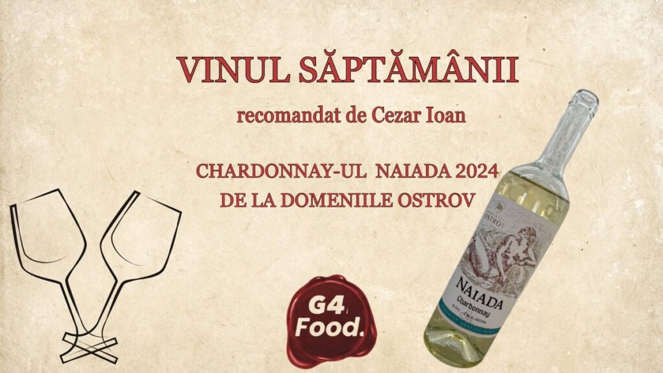 VIDEO | Vinul săptămânii: Chardonnay-ul care „mângâie” - Naiada 2024 de la Domeniile Ostrov