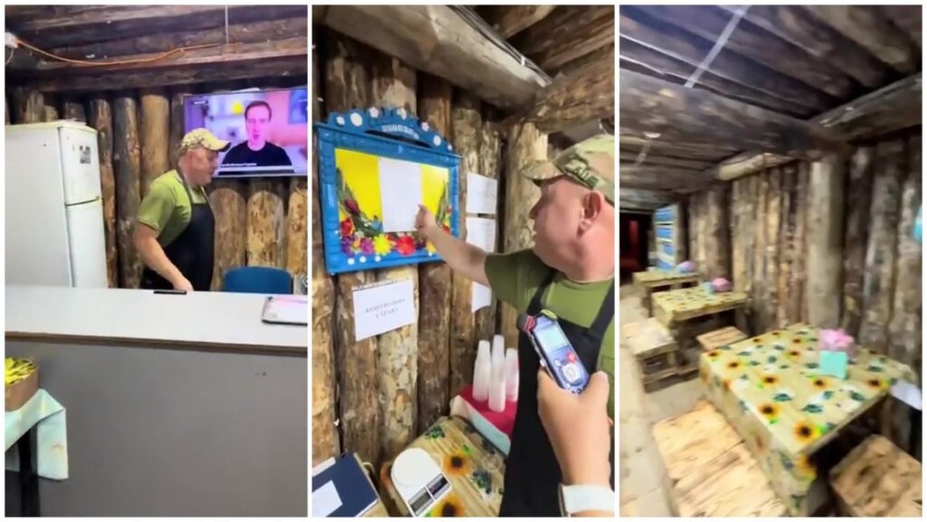 O cantină „de tranșee” a unei brigăzi ucrainene a devenit virală / Atrage atenția meniul îmbelșugat, care ridică moralul militarilor / Spațiul este confortabil și are fețe de masă cu floarea-soarelui (VIDEO)