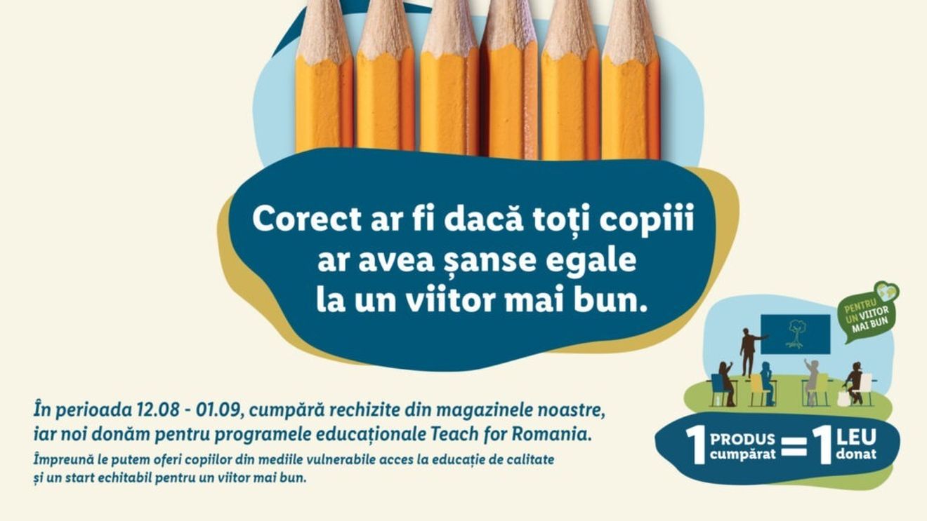 Lidl România continuă investițiile în educație prin susținerea programului Teach for Romania