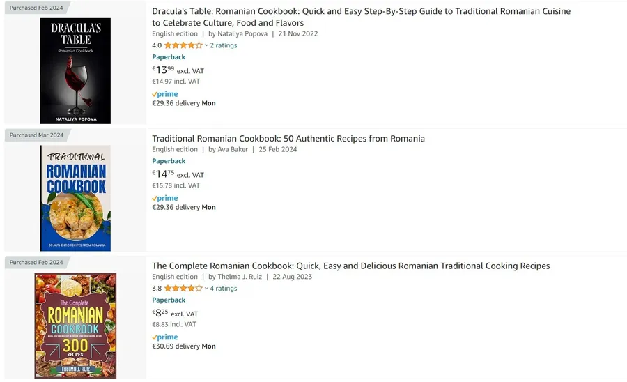 carti, amazon, gastronomie romaneasca, scrisoare deschisa