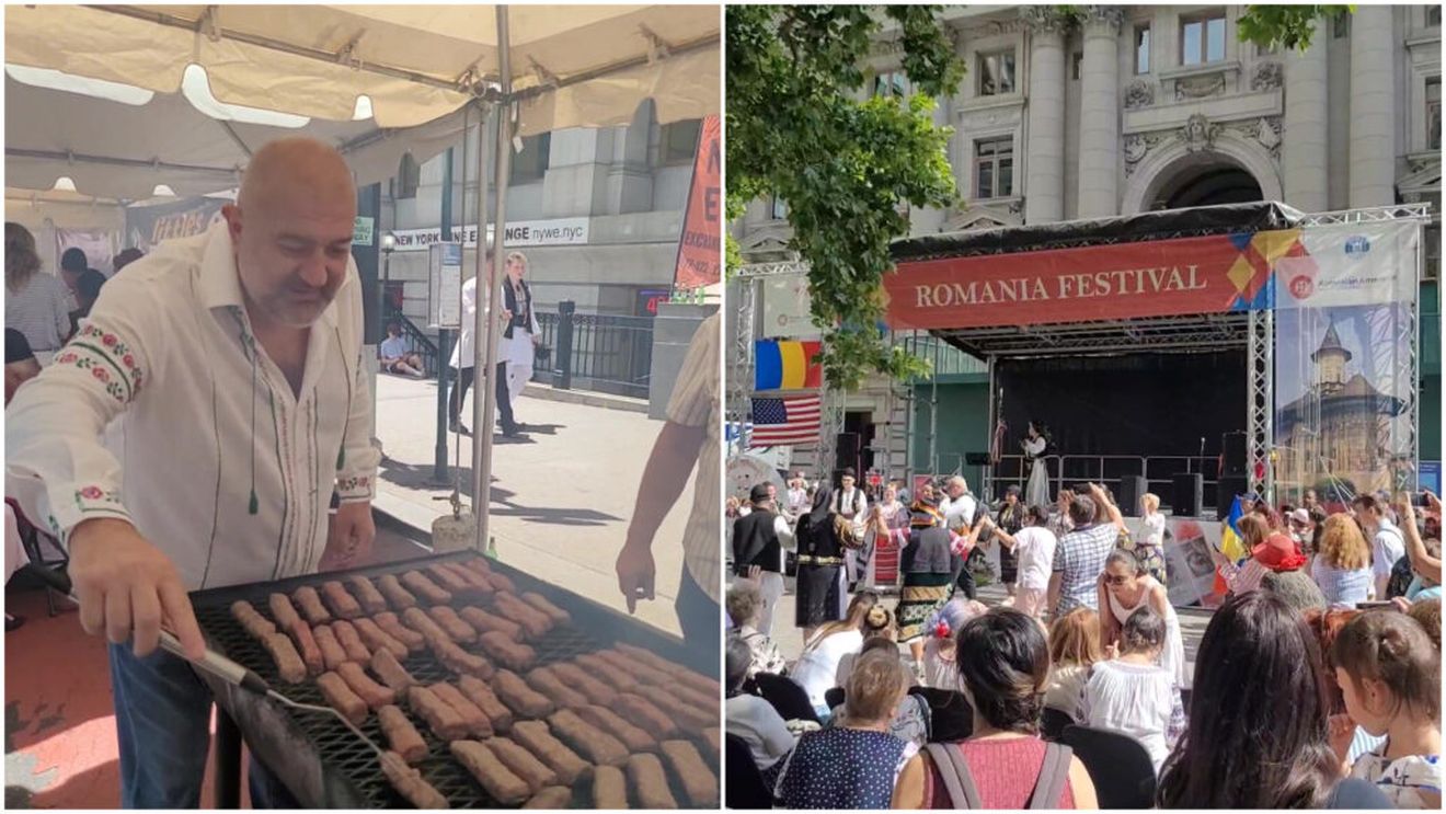 VIDEO „Romania Day on Broadway”: Sute de americani au stat și câte o oră la coadă ca să deguste mici și sarmale românești / „Litălșii” ar putea ajunge în restaurante din SUA