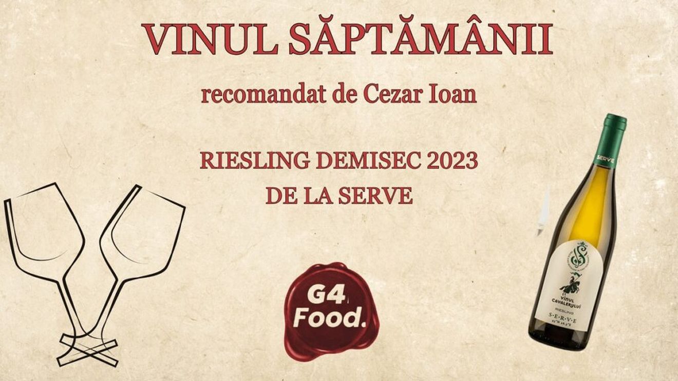 VIDEO | „Vinul săptămânii”: Riesling demisec 2023 de la SERVE – un vin proaspăt, perfect pentru orice masă / Cezar Ioan, wine expert: „Am lăsat acest vin trei zile în frigider, fără dop, și ține foarte, foarte bine”