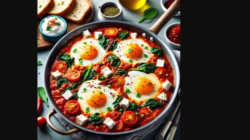 Ouă cu sos de roșii și chilli, o delicatesă sănătoasă și rapidă, perfectă pentru micul dejun, la început de toamnă