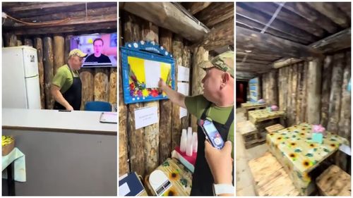 O cantină „de tranșee” a unei brigăzi ucrainene a devenit virală / Atrage atenția meniul îmbelșugat, care ridică moralul militarilor / Spațiul este confortabil și are fețe de masă cu floarea-soarelui (VIDEO)