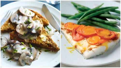 Două rețete de prânz sănătos recomandate de Serviciul Național de Sănătate britanic, una cu pește și alta cu ciuperci / Pot susține eforturile de pierdere în greutate