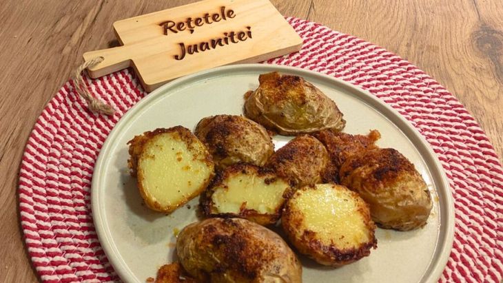 VIDEO | Rețetele Juanitei | Cartofi cu parmezan, la tavă/ Se prepară cât ai bate din palme, chiar și dacă n-ai habar de gătit