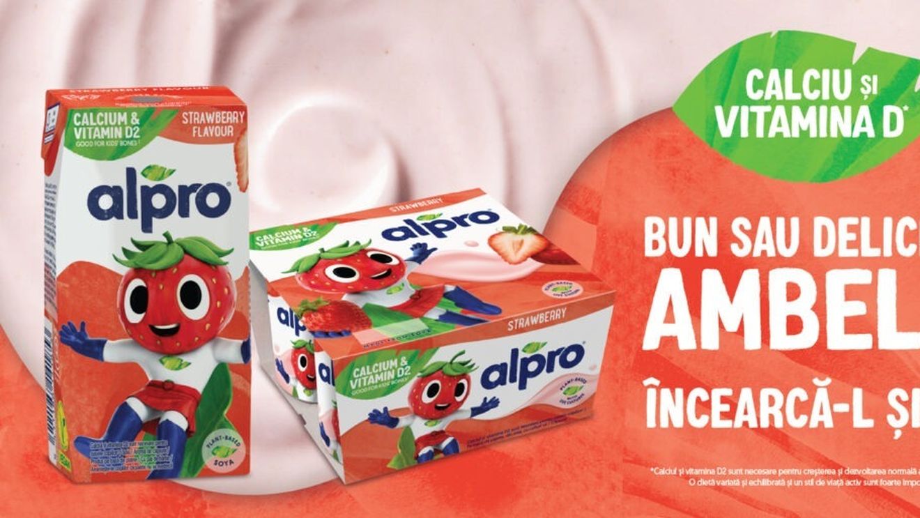 Alpro aduce în România gama Alpro Kids, produse pe bază de plante ideale ca gustare sau parte din micul dejun