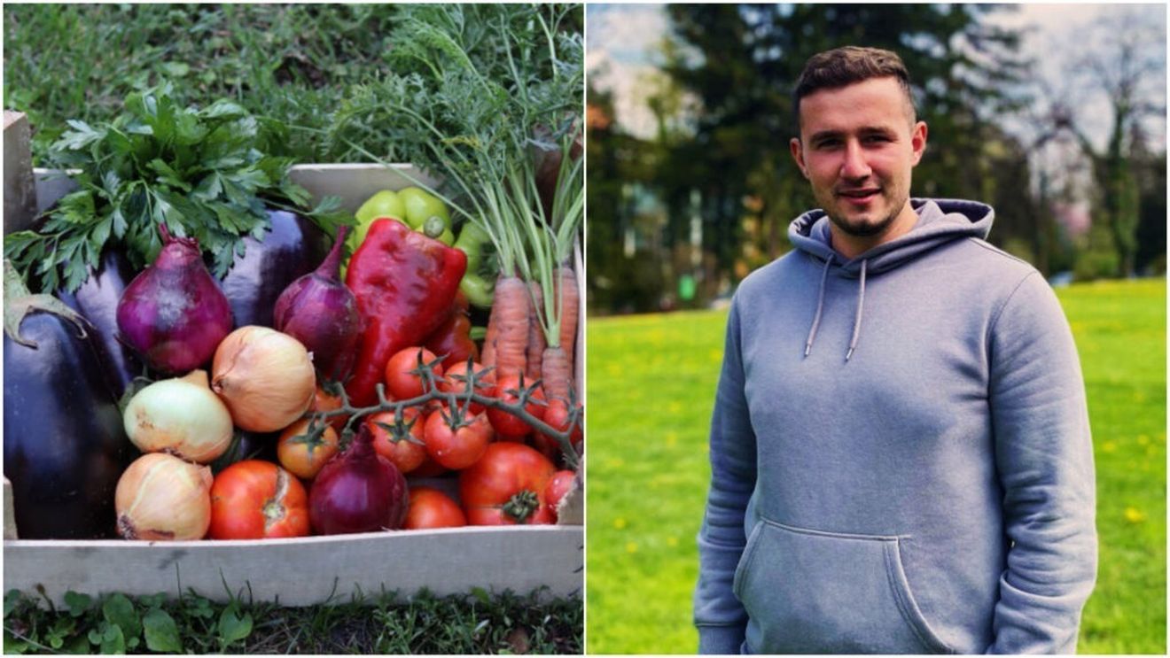 Legume bio de la Păuca pe masa sibienilo/ La 24 de ani, Raul Berea, absolvent de Horticultură aplică ce-a învățat la facultate într-o mică fermă de familie