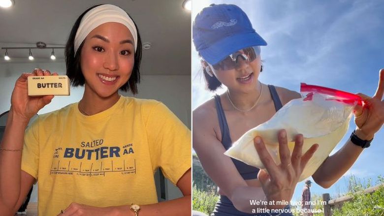 Știai că poți face unt în timp ce alergi? Experimentul unei alergătoare a strâns milioane de vizualizări