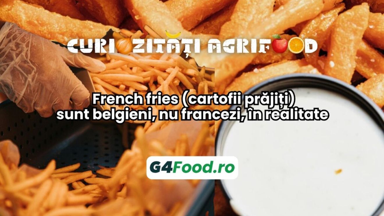 Curiozități agrifood - 21 octombrie: French fries (cartofii prăjiți) sunt belgieni, nu francezi, în realitate
