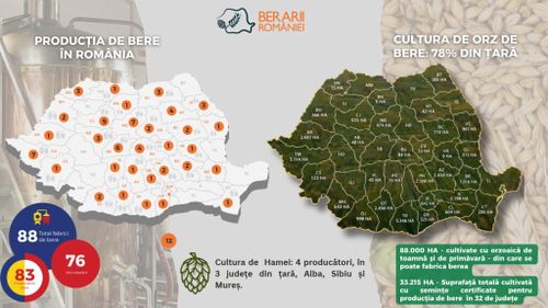 Sectorul berii susține agricultura românească în 78% dintre județele țării / Parteneriat între fermieri, procesatori și producătorii de bere