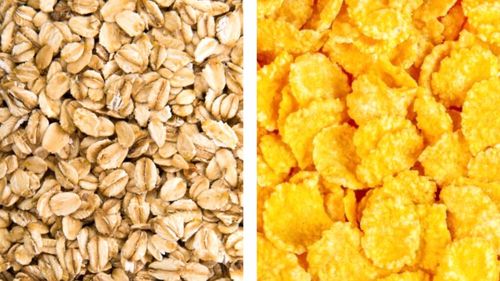 Între fulgii de ovăz și fulgii de porumb există mari diferențe, și de preparare, și de conținut nutrițional. Care sunt mai recomandați și de ce