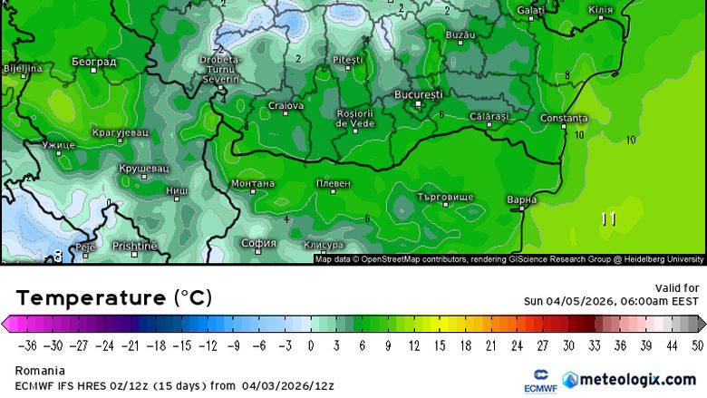Până pe 10 aprilie, vreme bună pentru culturile agricole/ Local, vor fi episoade de instabilitate atmosferică
