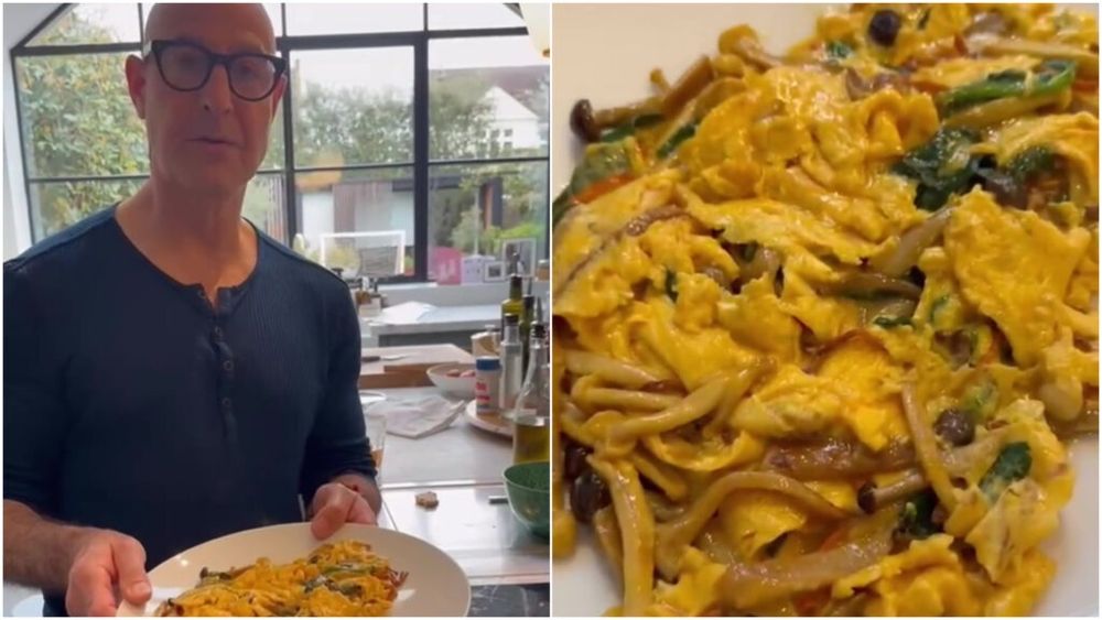 VIDEO Omleta cu patru ingrediente a actorului Stanley Tucci / Gustarea lui preferată de la miezul nopții este făcută cu alimente de bază din cămară