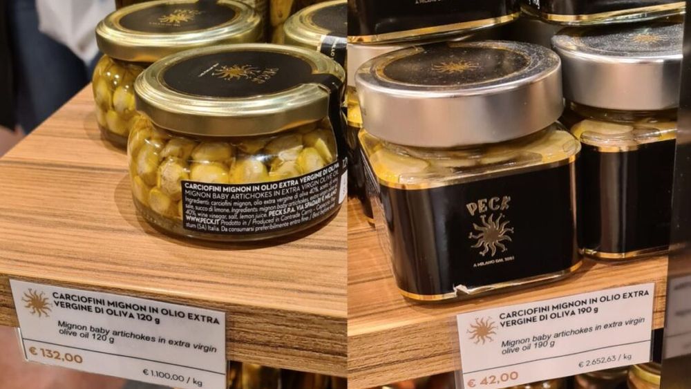 Hribii și anghinarea ca status simbol sau când piața luxului se mută de la haine și design la mâncare / Peck Milano oferă conserve la prețuri de sute sau mii de euro/kg. „Am bătut un bon de 60.000 de euro”