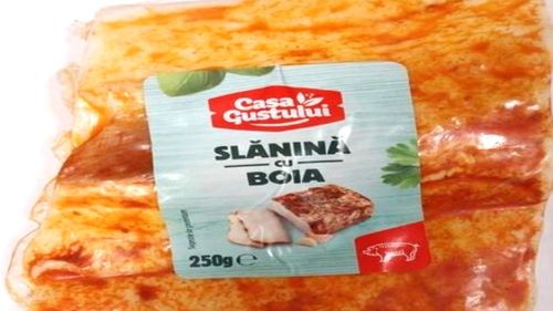 Slănină cu boia retrasă din magazine Penny, din cauza prezenţei bacteriei Listeria Monocytogenes, anunță inspectorii sanitar-veterinari / Lista magazinelor în care a fost vândut produsul