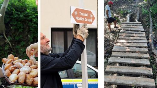 Brunch cu „brânză de găinușă” și prăjitură cu urdă în Țara Morilor de Apă de la Rudăria din Banat / Ateliere de măcinat făina în mod tradițional