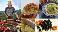 FOTO | Salată de vinete fără maioneză. Maestrul Mircea Groza, cunoscut pentru documentarea rețetelor tradiționale din satele Sălajului, explică pașii pentru un preparat alb, cremos și cu gust de fum: „Secretul este simplu: răbdare în timpul preparării”