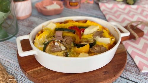 VIDEO | Cină rapidă, gata în 30 de minute: Frittata cu ton, brânză feta și legume