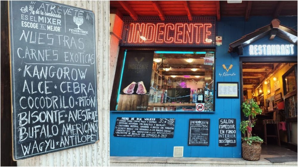 VIDEO FOTO | Ce feluri de carne „exotică” am testat într-un restaurant din munți, la granița între Spania și Franța/ Bizon, crocodil sau cangur sunt servite alături de carne de vită din regiune